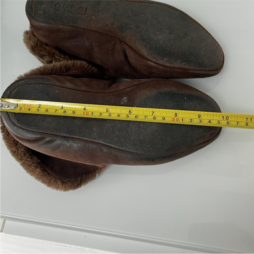 Gucci Brown Shearling Horsebit Loafers - Picture 13 of 14